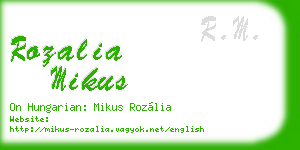 rozalia mikus business card