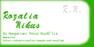 rozalia mikus business card
